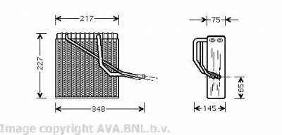 AVA QUALITY COOLING vwv055 -  Испаритель, кондиционер